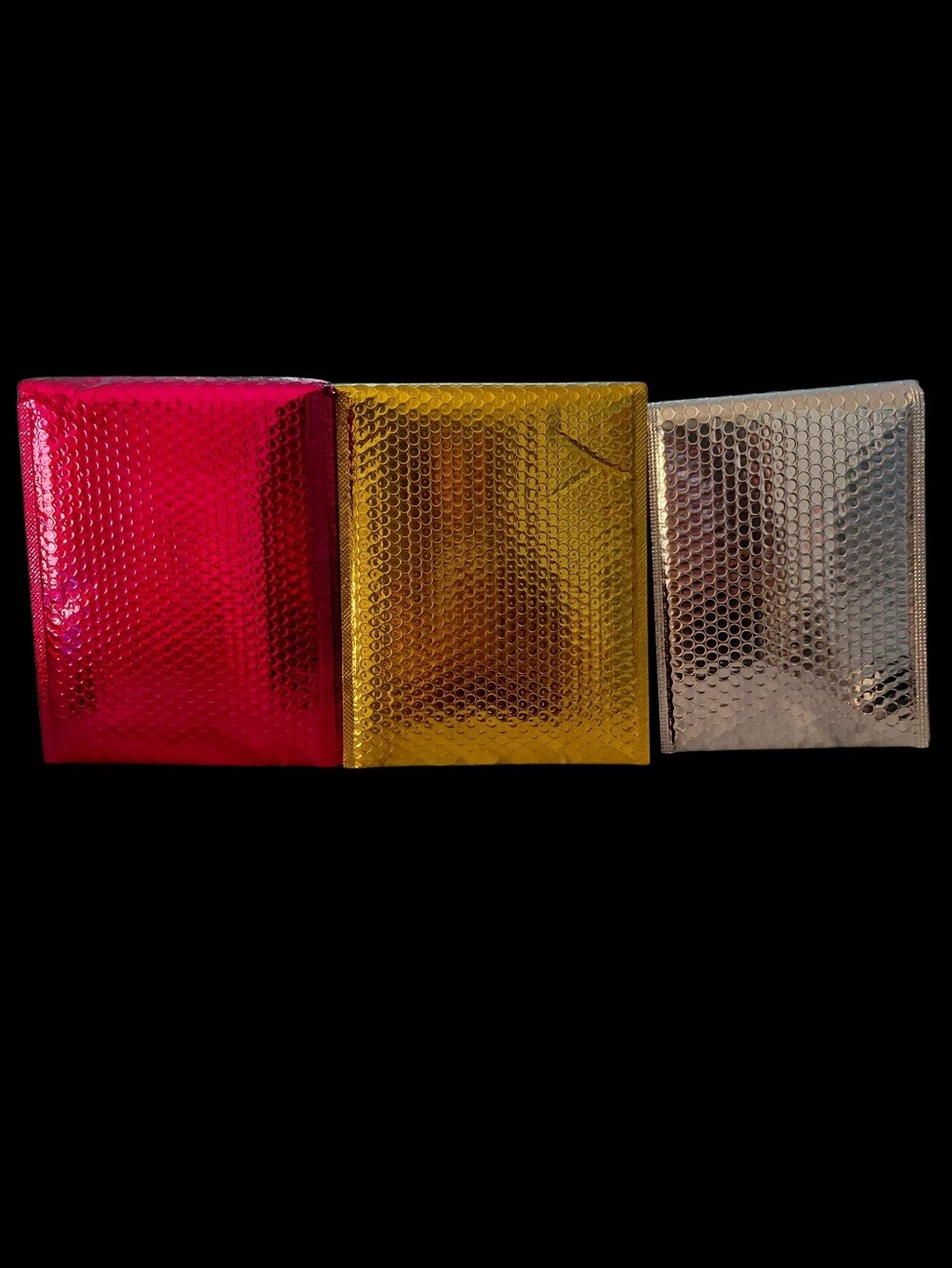 15ct. Metallic Shinny Bubble Mailer Mix -Hot Pink, Gold, Silver 8.5x12 and 8x11 - Picture 4 of 7